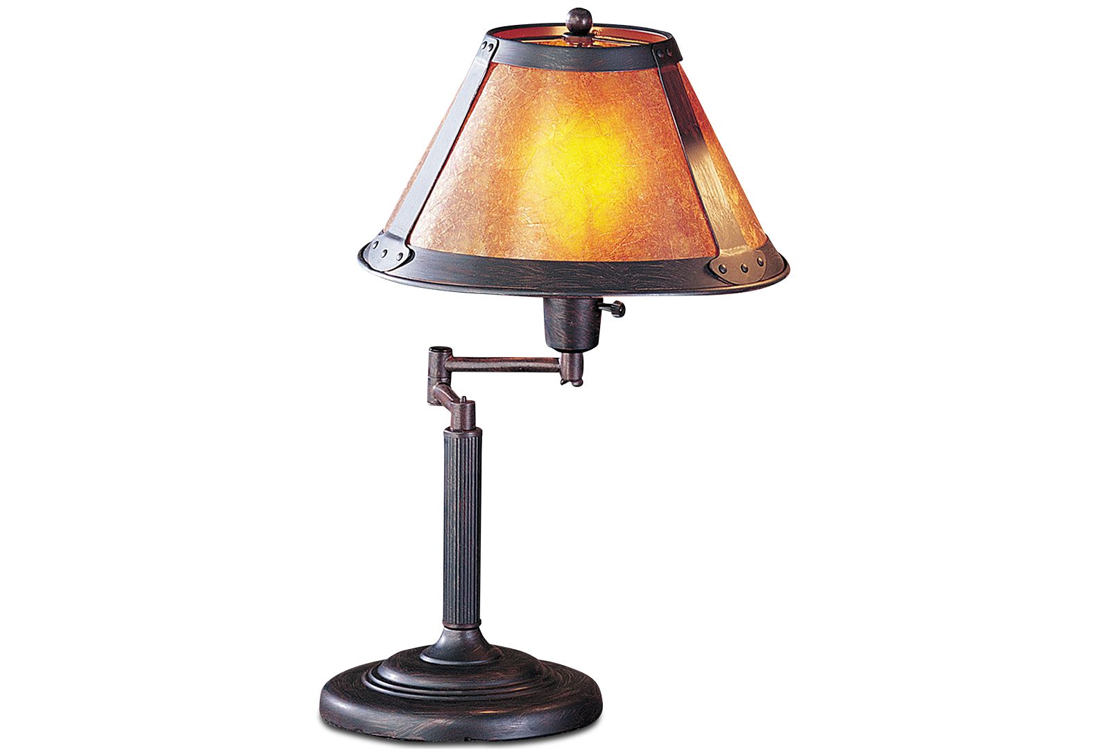 Cal Lighting 60W Swing Arm Mica Desk Lamp
