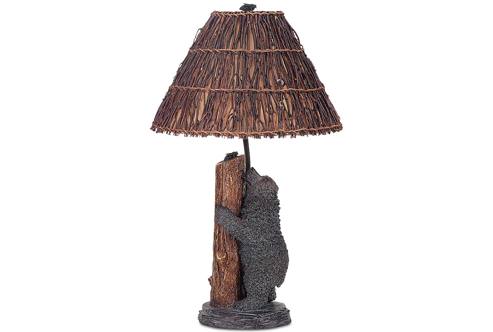 Cal Lighting Resin Bear Honey Bee Table Lamp