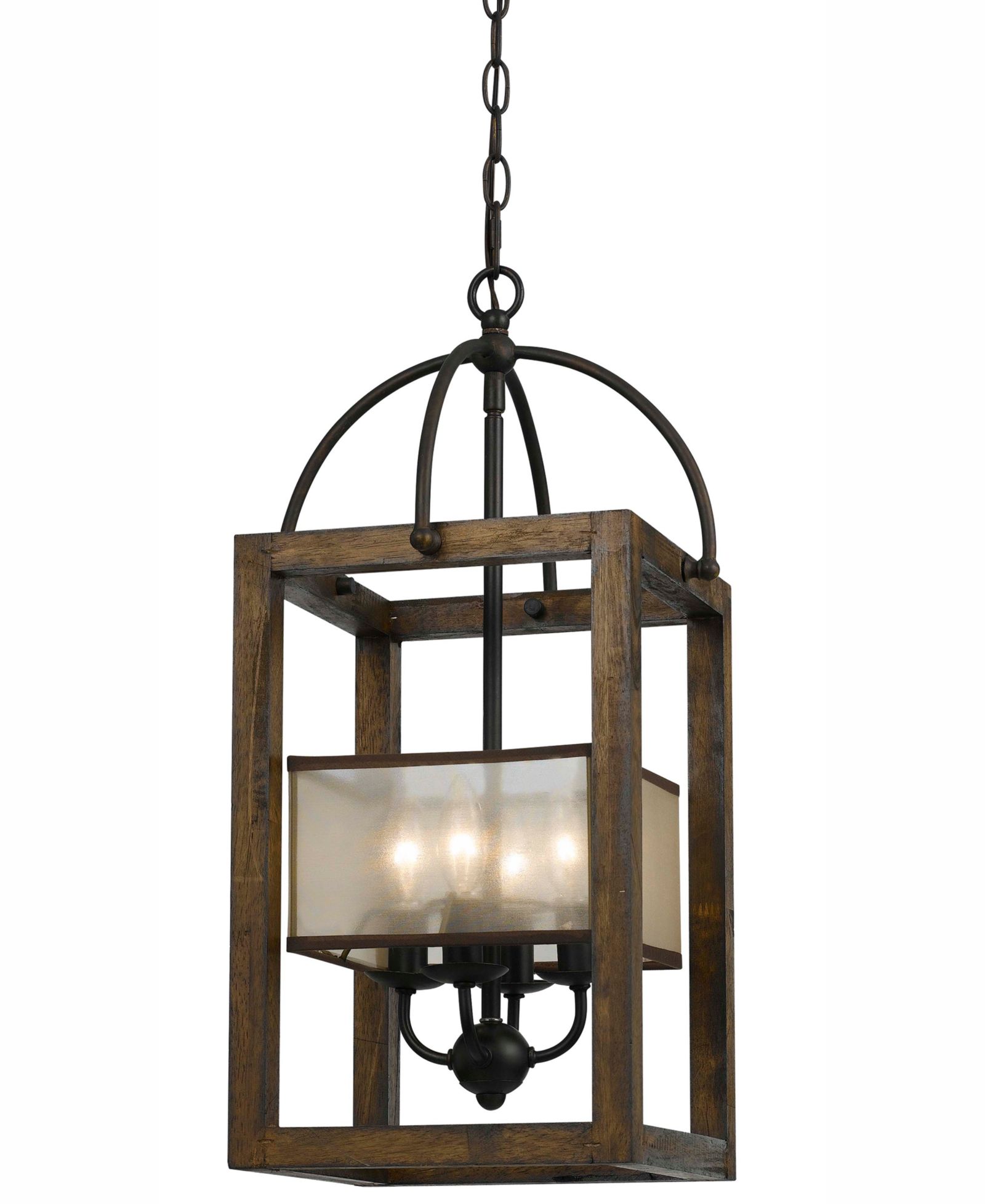 Cal Lighting 4-Light Large Mission Chandelier