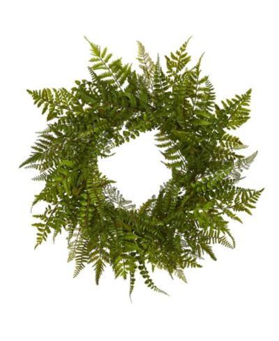 Искусственный венок Nearly Natural Mixed Fern, 24''