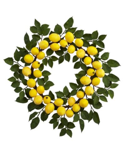 Искусственный венок Nearly Natural 24" Artificial Lemon