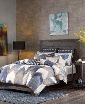 INK+IVY Alpine Chevron Stripe Reversible Comforter Set, Full/Queen