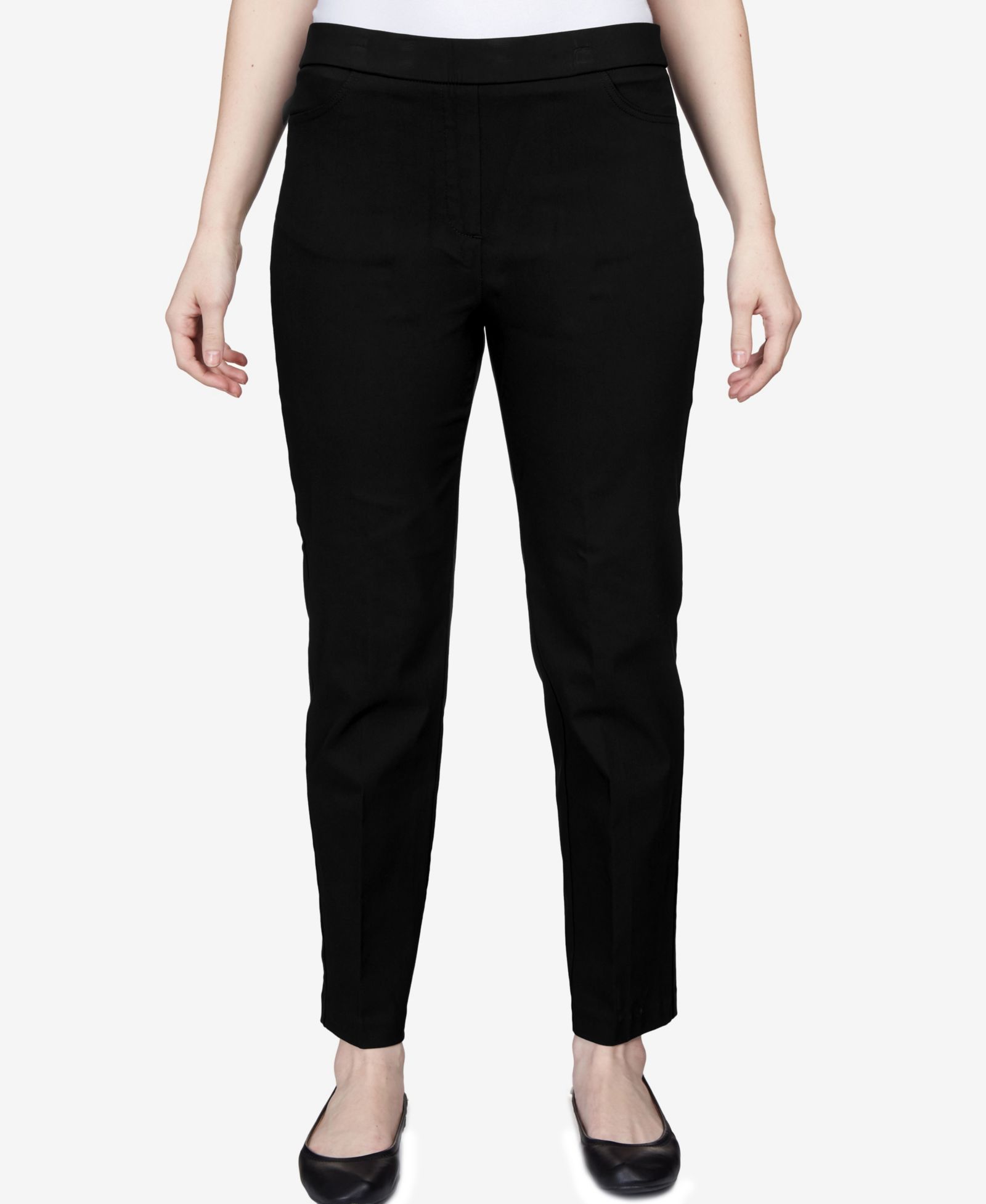 Alfred Dunner Petite Classics Tummy-Control Pull-On Straight-Leg Pants, Petite & Petite Short