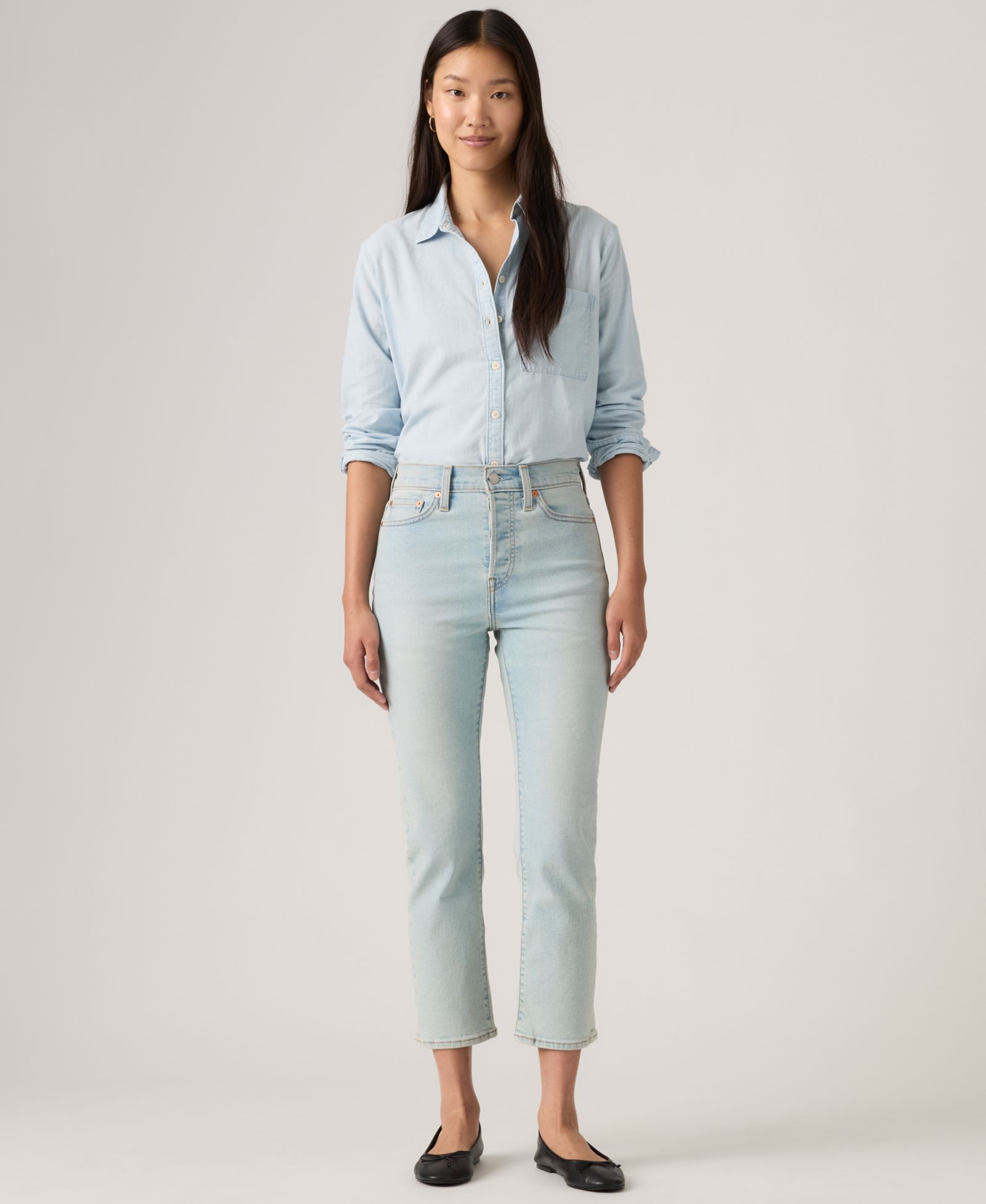 Levi's® Женские джинсы Wedgie Straight-Leg High-Rise Cropped