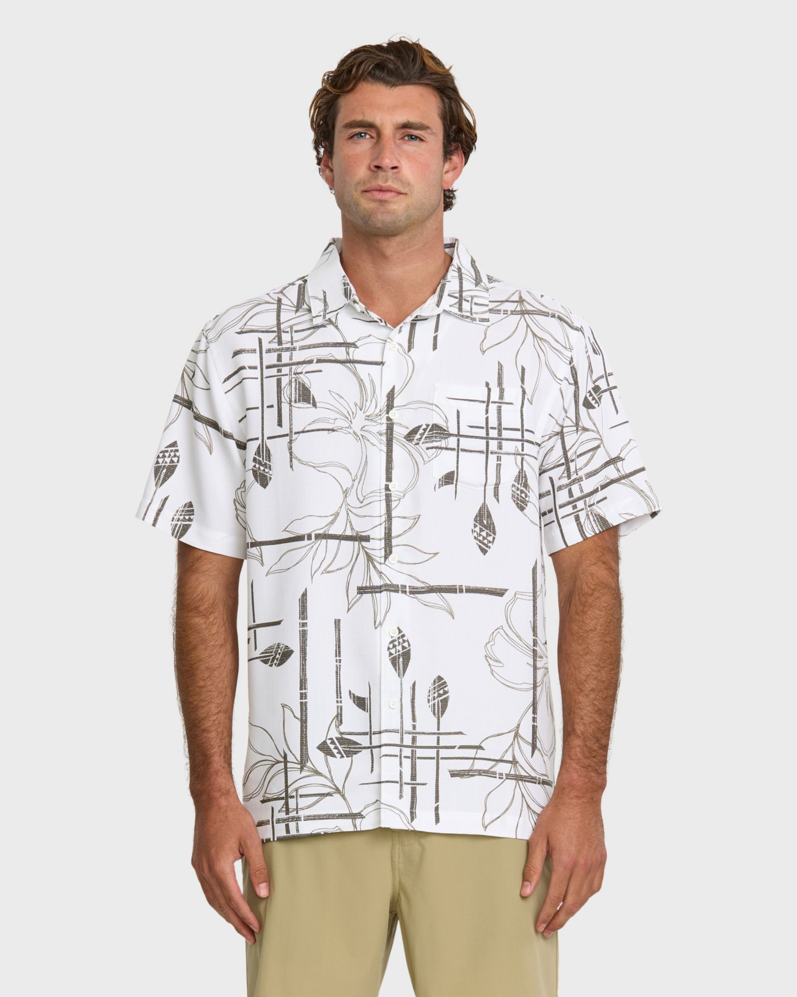 Quiksilver Waterman Men's Paddle Out Short-Sleeve Shirt