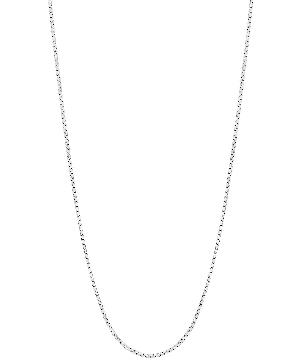 Цепочка Box Chain 18" (5/8mm) в 14K White Gold