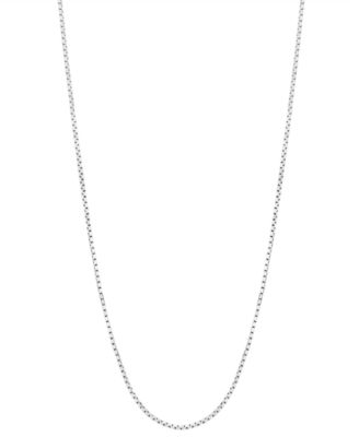 Цепочка Box Chain 18" (5/8mm) в 14K White Gold