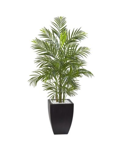 Искусственное дерево Nearly Natural Areca Palm в черном кашпо, устойчивое к UV, для дома и улицы