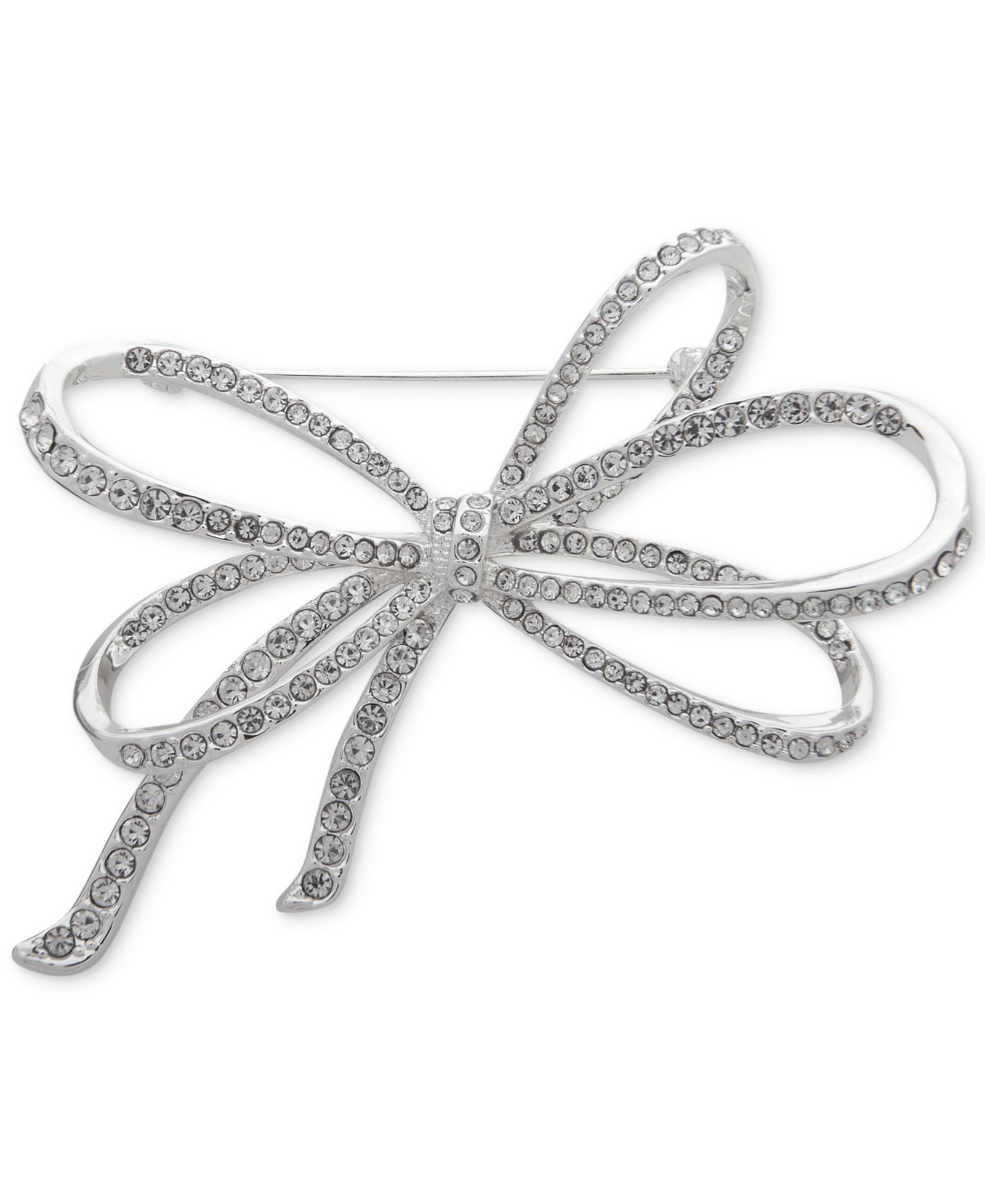 Anne Klein брошь Pavé Bow