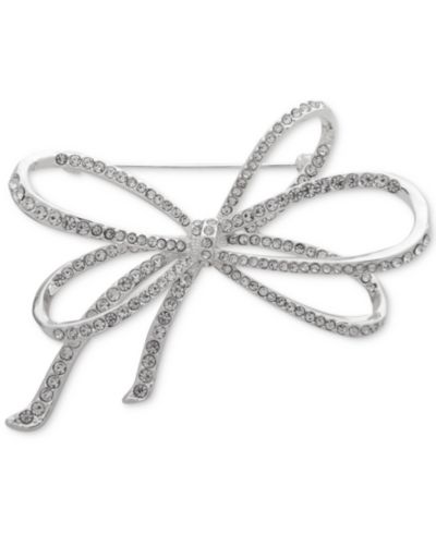 Anne Klein брошь Pavé Bow