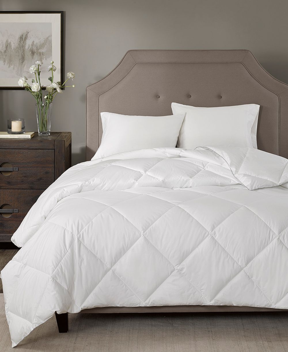 Madison Park Signature 1000 Thread Count Diamond Quilted Down Alternative Comforter, King/California King