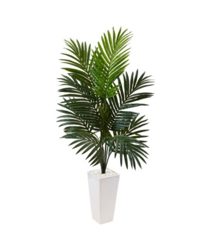 Искусственная пальма Nearly Natural 4.5' Kentia Palm в белом кашпо