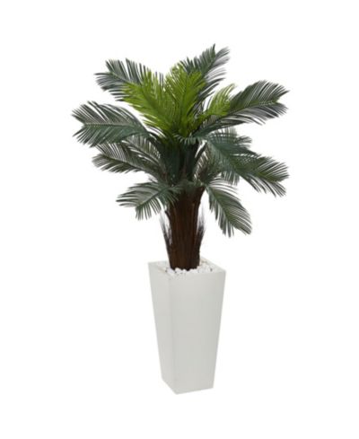 Искусственное растение Nearly Natural 4.5' Cycas UV-Resistant в белом кашпо