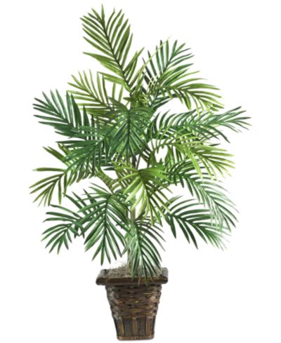 Искусственное растение Nearly Natural Areca Palm в корзине из ротанга