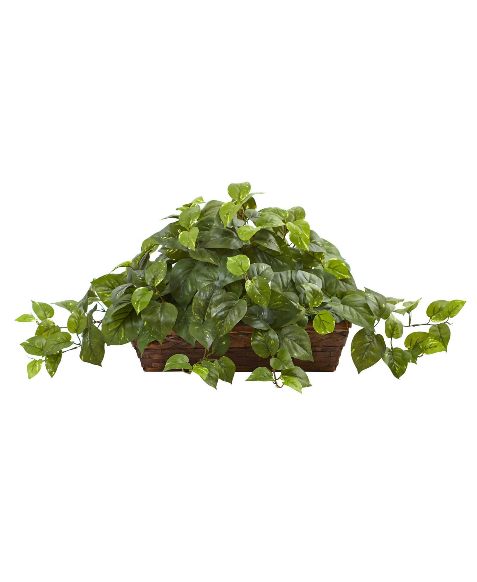 Nearly Natural Pothos Artificial Plant in Ledge Basket