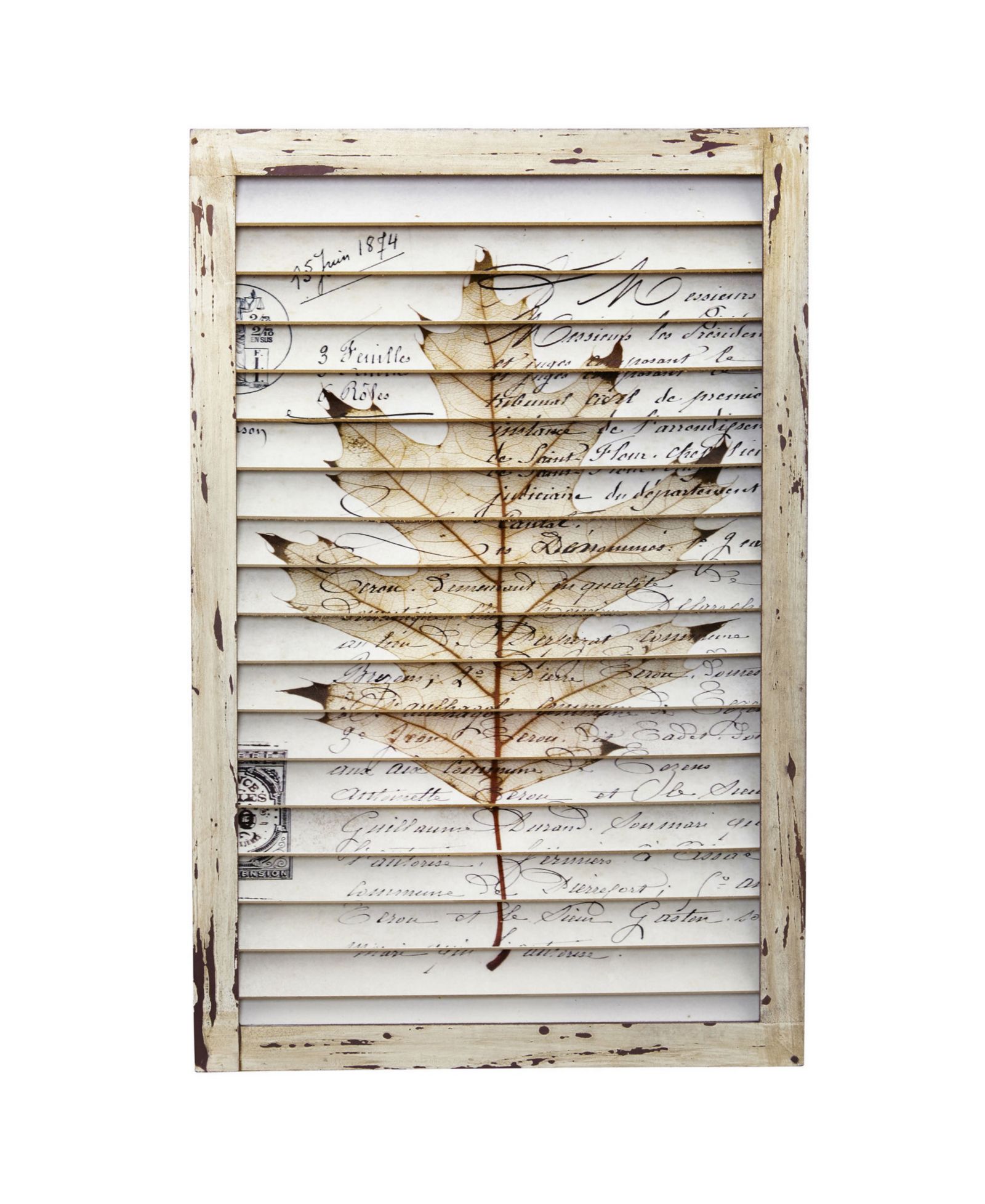 Декор для стен Nearly Natural Maple Leaf Window Shutter