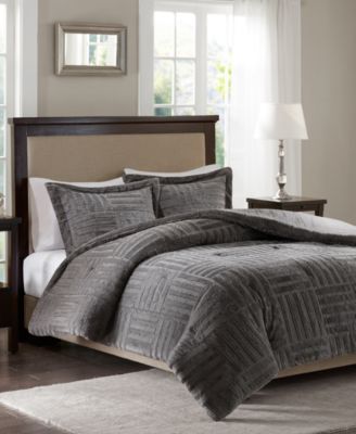 Комплект постельного белья Madison Park Arctic 3-Pc. Faux Fur Comforter Set, King/California King