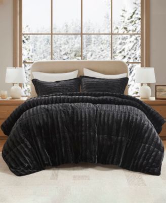 Madison Park Duke Reversible Faux Fur 3-Pc. Comforter Set, King/California King