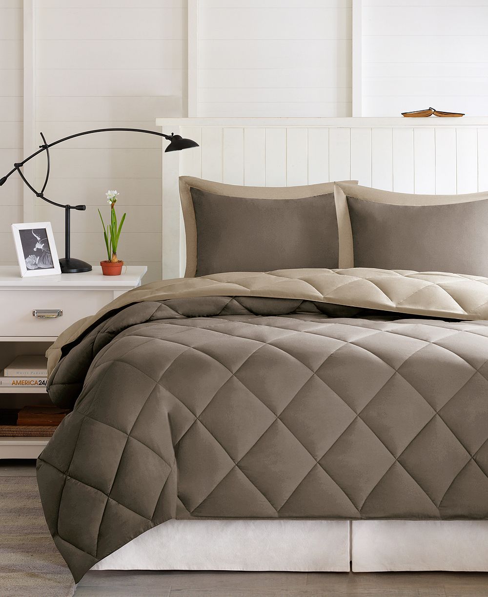 Madison Park Essentials Larkspur Reversible Microfiber Down Alternative 3-Pc. Comforter Set, Full/Queen
