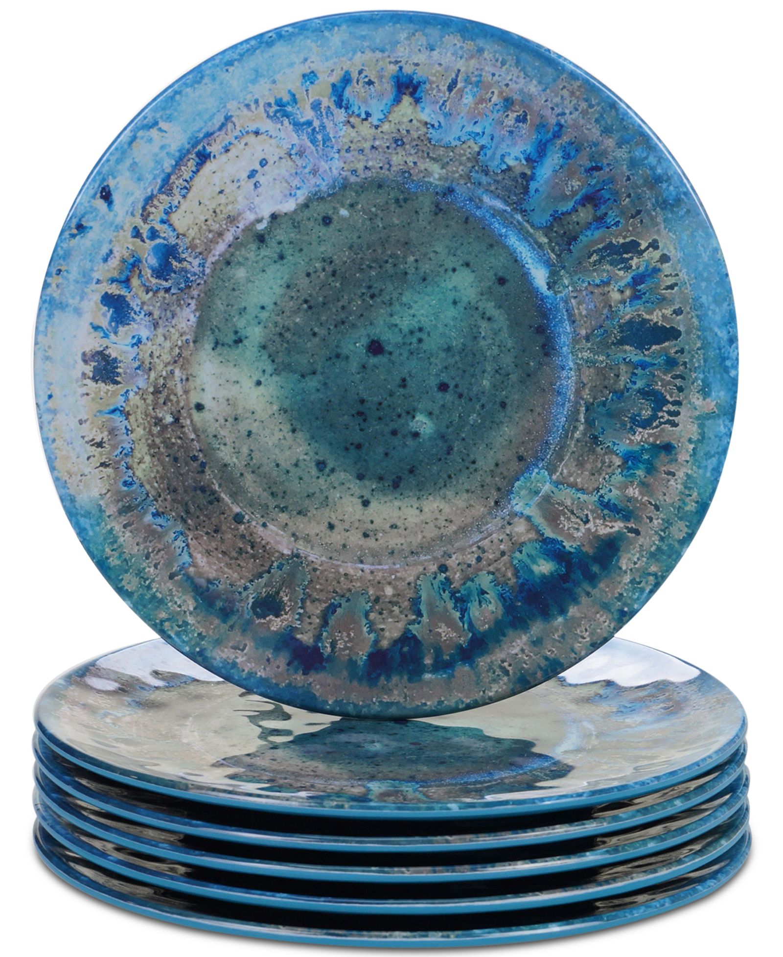 Набор тарелок для салата из меламина Certified International Radiance Teal, 6 шт.