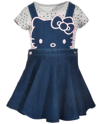 Hello Kitty Детский комплект: футболка с коротким рукавом и джинсовое платье, 2 предмета