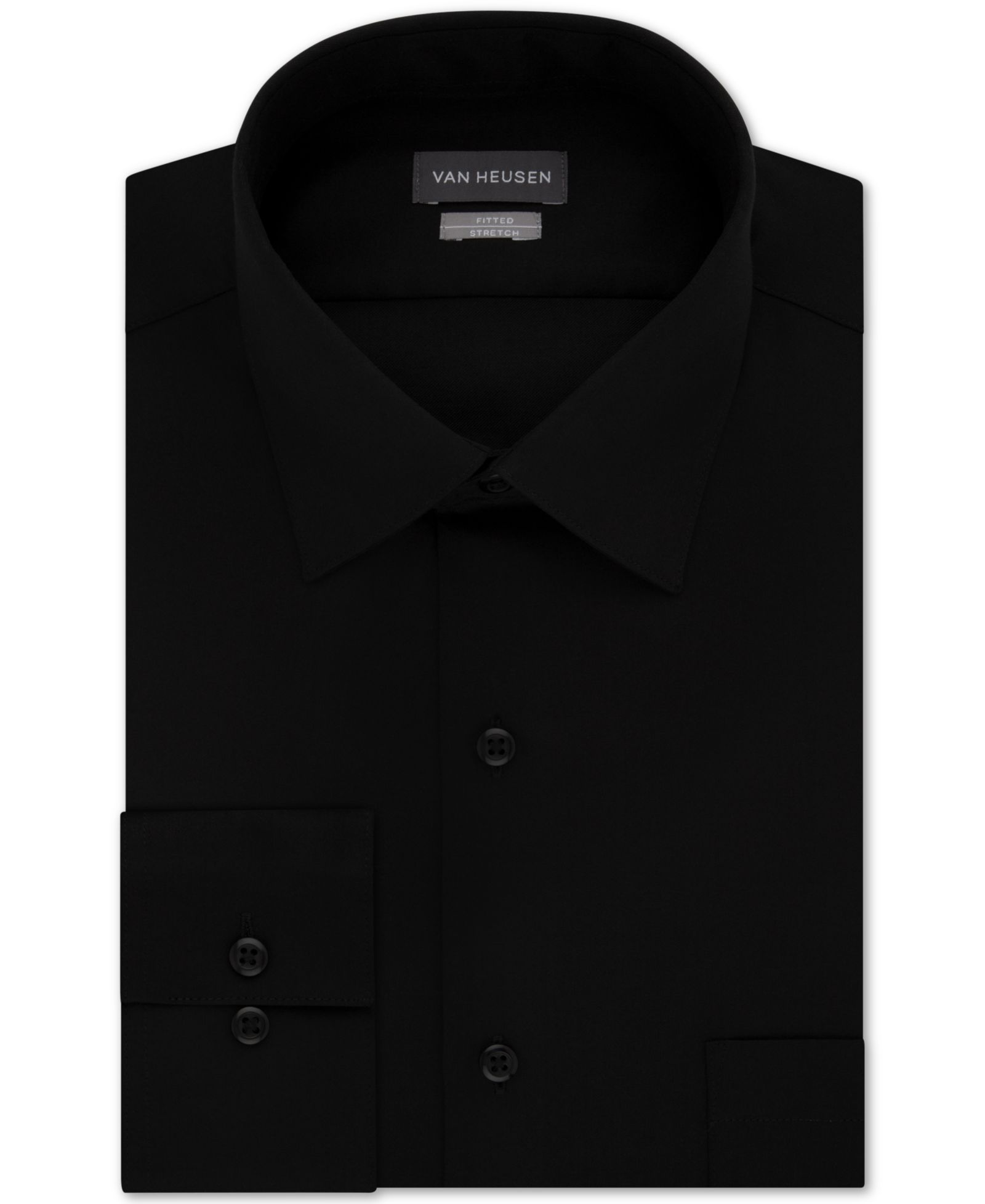 Van Heusen Мужская атлетическая рубашка из сатина без складок