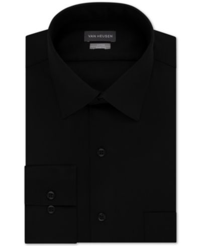 Van Heusen Мужская атлетическая рубашка из сатина без складок