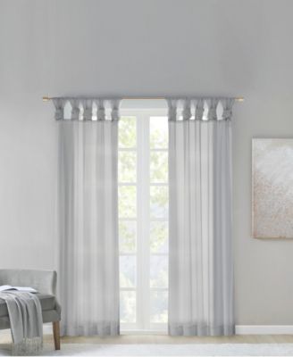 Madison Park Ceres Twist Tab вуалевая тюлевая занавеска, 50"W x 95"L, 2 шт.