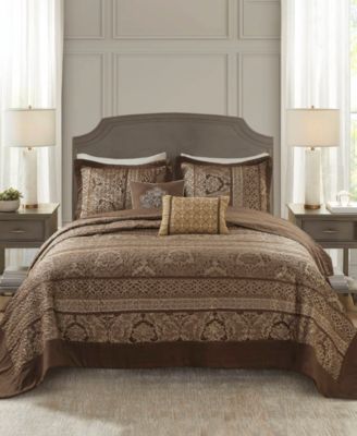 Madison Park Bellagio Quilted 5-Pc. Bedspread Set, Queen