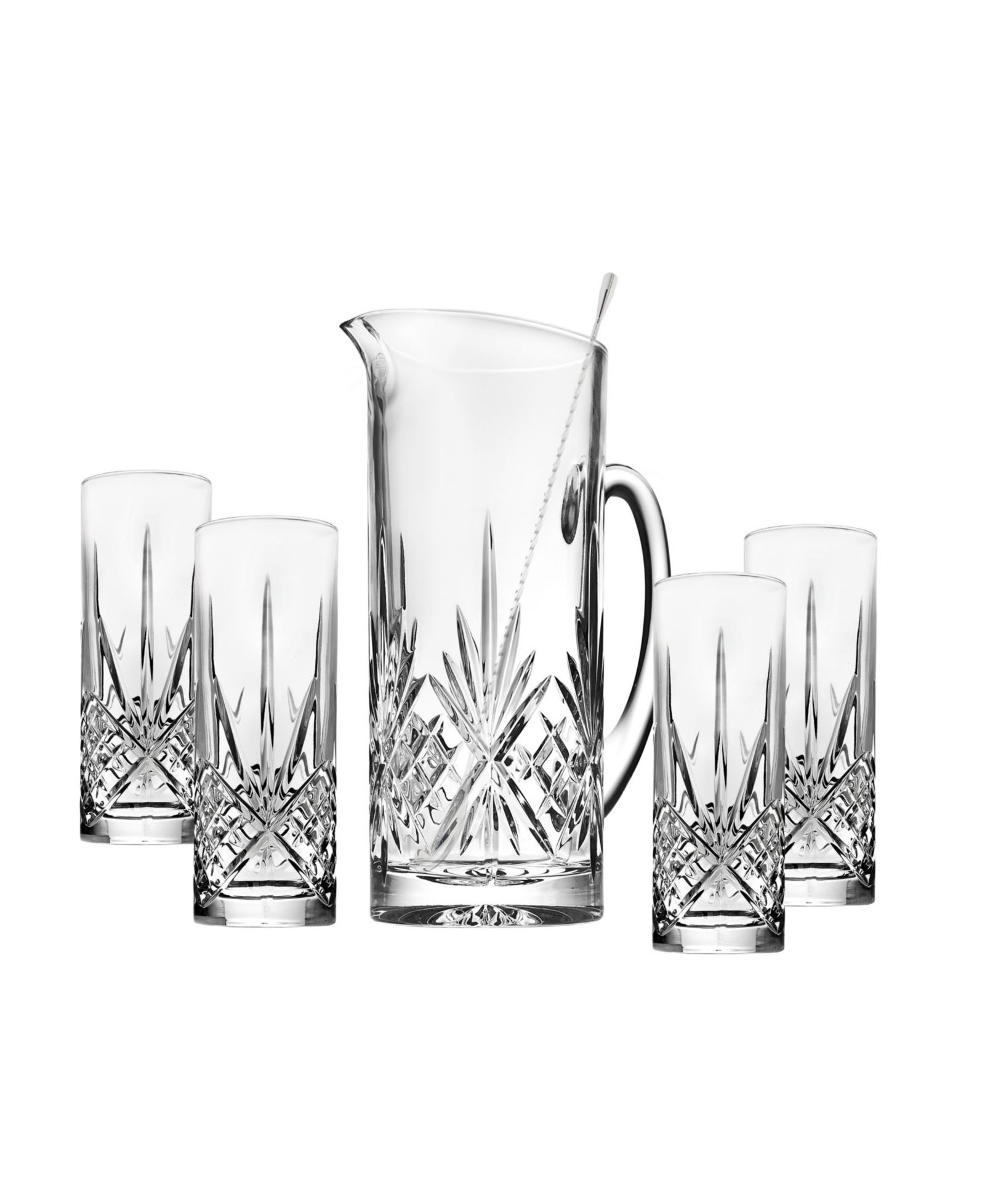 Godinger Dublin Crystal 6-Piece Pitcher and Tom Collins Set