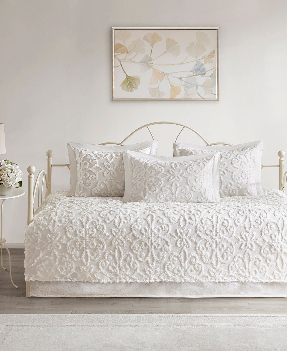 Madison Park Sabrina стеганый комплект из хлопка и чиниллы, 5 шт., для дневной кровати
