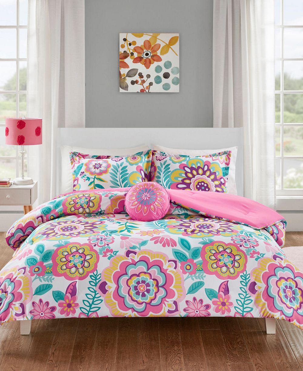 Intelligent Design Camille цветочный комплект Comforter Set, Twin/Twin XL