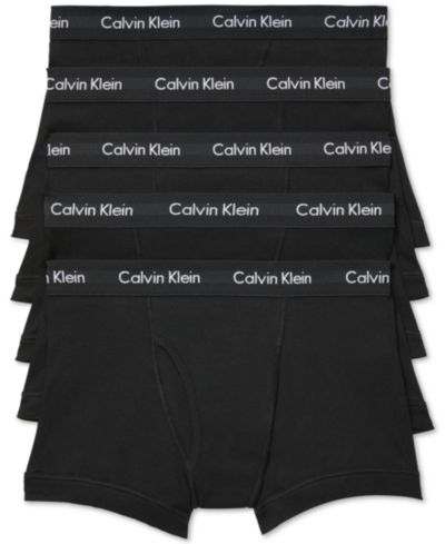 Мужские хлопковые трусы Calvin Klein Classic Trunks, упаковка 5 шт