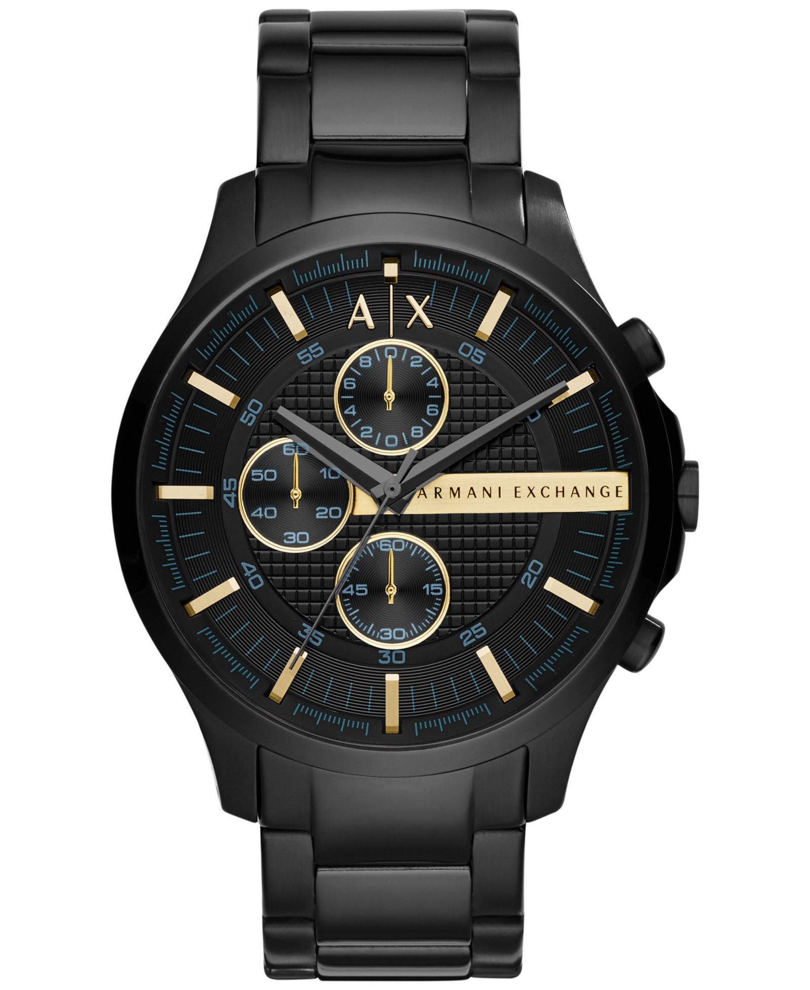A|X Armani Exchange Men's Chronograph Black Stainless Steel Bracelet Watch 46mm
