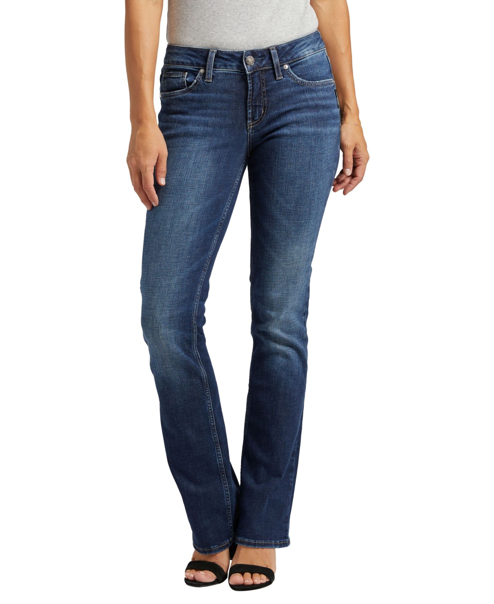 Silver Jeans Co. Suki Mid Rise Stretchy Slim Bootcut Jeans