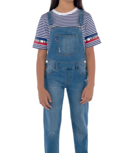 Детские джинсовые комбинезоны Levi's Girlfriend с регулируемой талией