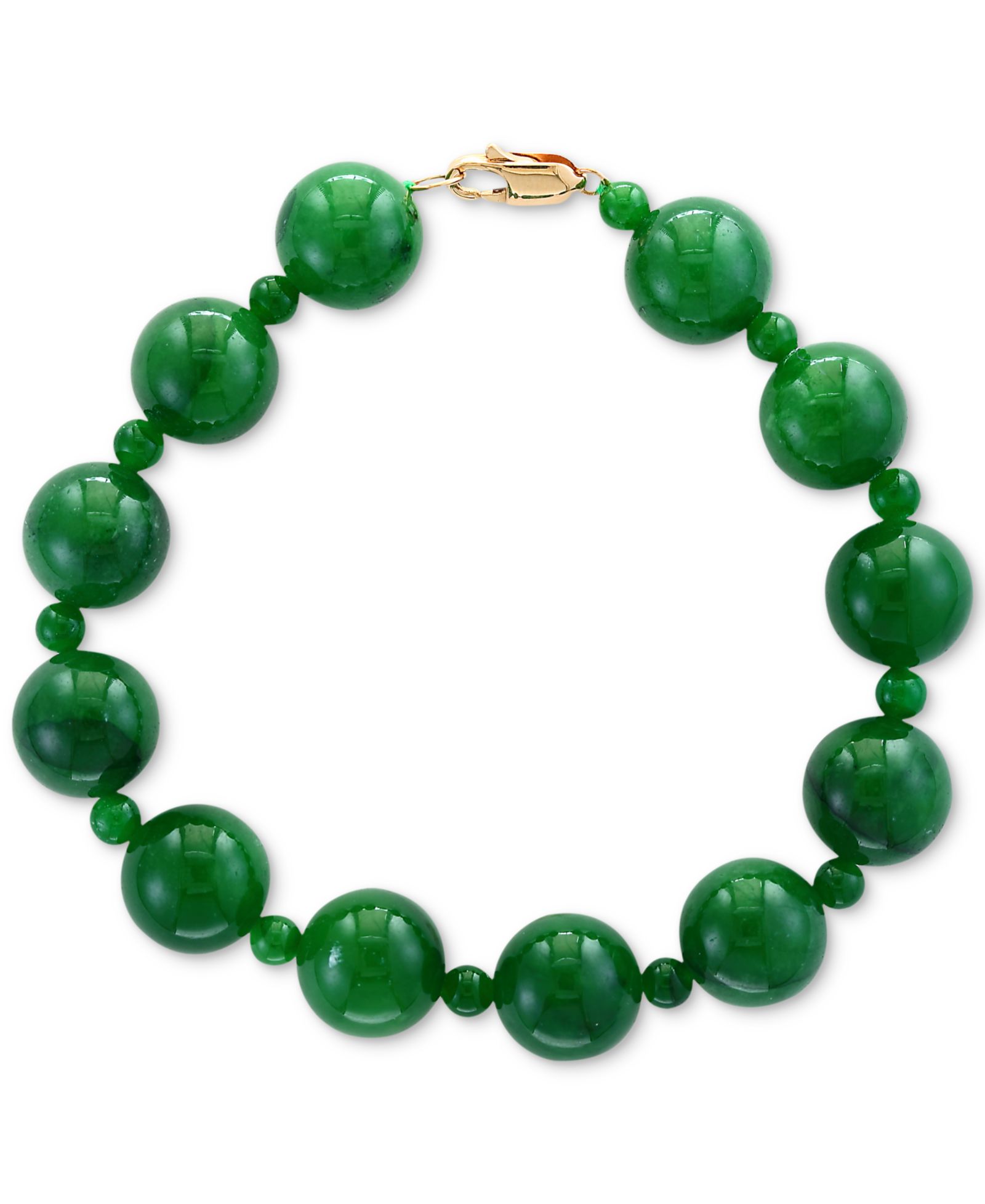 Браслет EFFY® Dyed Green Jade (4 & 10mm)