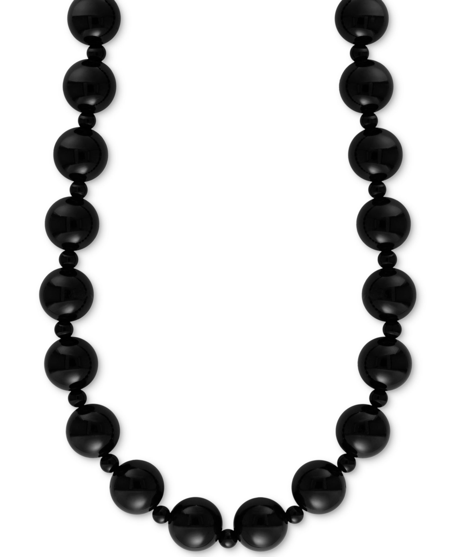 EFFY Onyx (4 & 10mm) бусины ожерелье Statement 20"