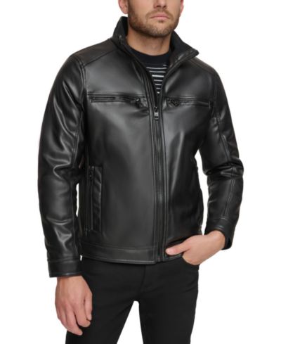 Calvin Klein Men's Faux Leather Moto куртка из искусственной кожи
