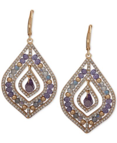lonna & lilly Pavé & Stone Beaded Chandelier Earrings