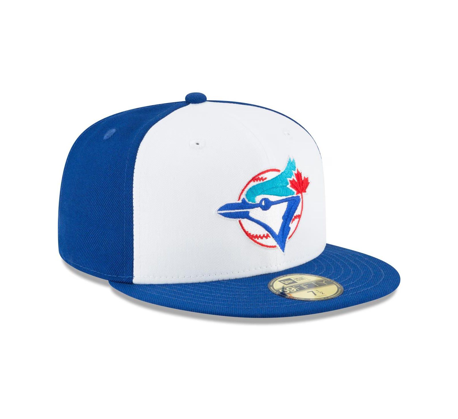 New Era Men's White Toronto Blue Jays Cooperstown Collection Wool 59FIFTY Fitted Hat