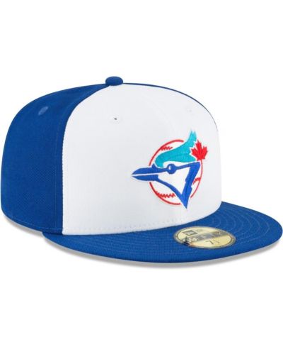 New Era Men's White Toronto Blue Jays Cooperstown Collection Wool 59FIFTY Fitted Hat