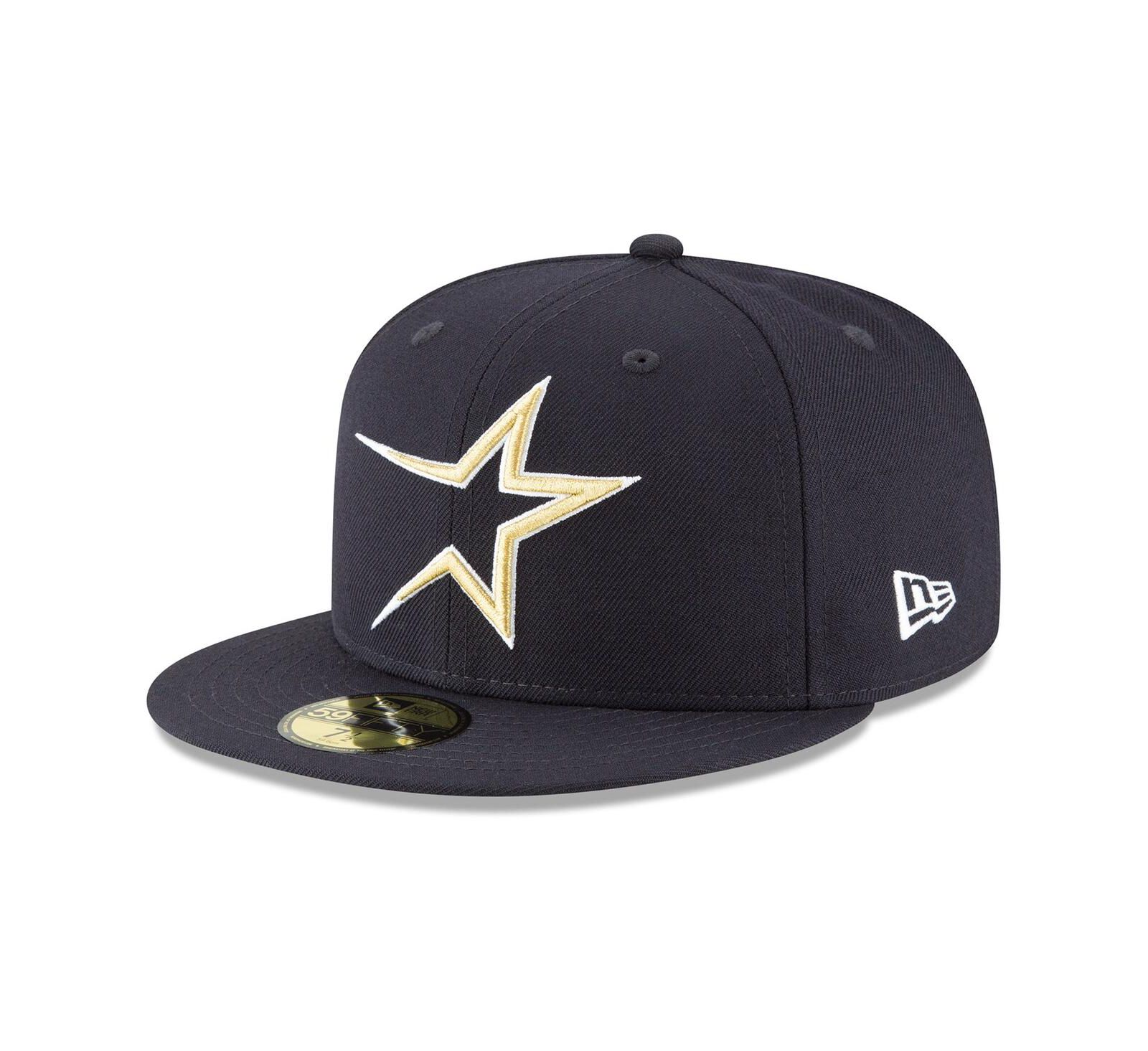 Men's New Era Navy Houston Astros Cooperstown Collection Wool 59FIFTY Fitted Hat