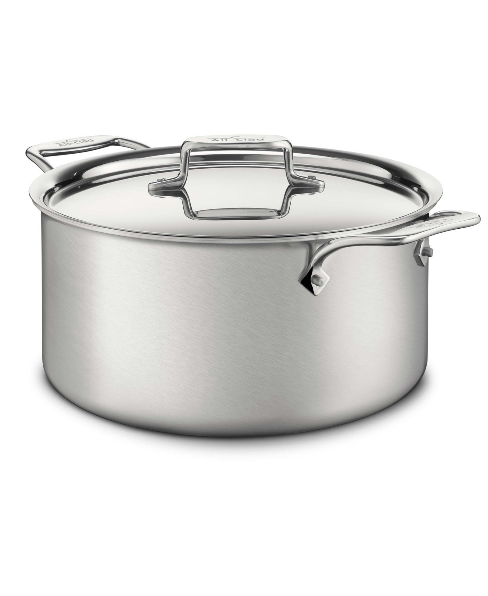 All-Clad D5 кастрюля с крышкой из матовой нержавеющей стали, 8 Qt.