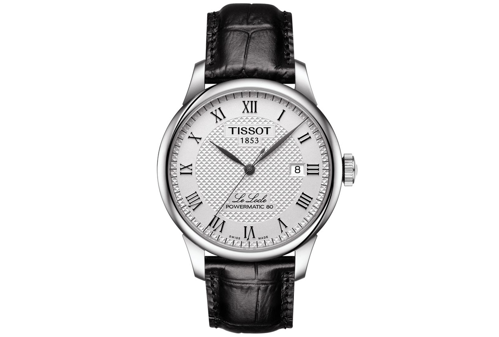 Tissot Men's Swiss Automatic T-Classic Le Locle Powermatic 80 Black Leather Strap Watch 39.3mm