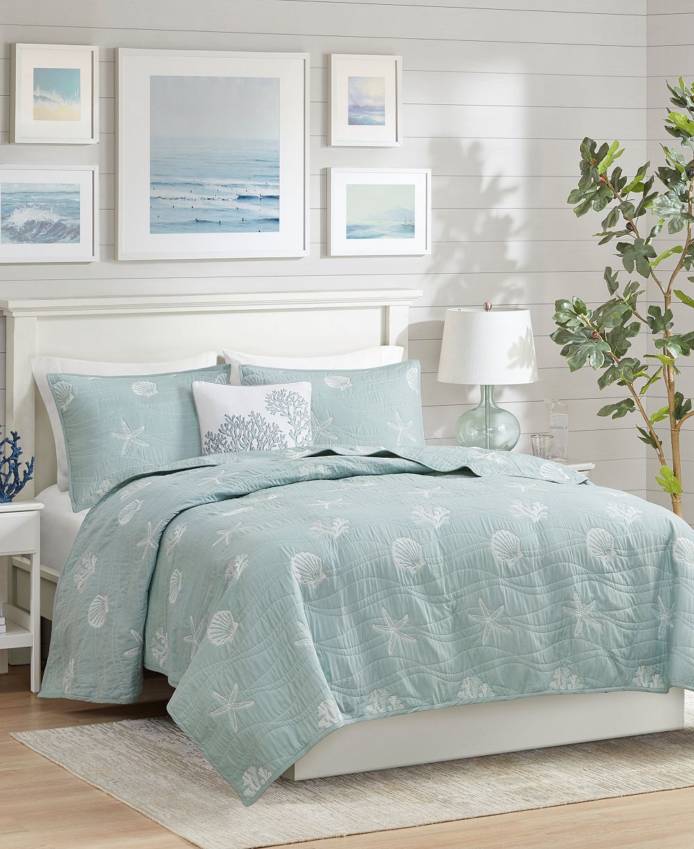 Harbor House Seaside Reversible 4-Pc. Quilt Set, Full/Queen