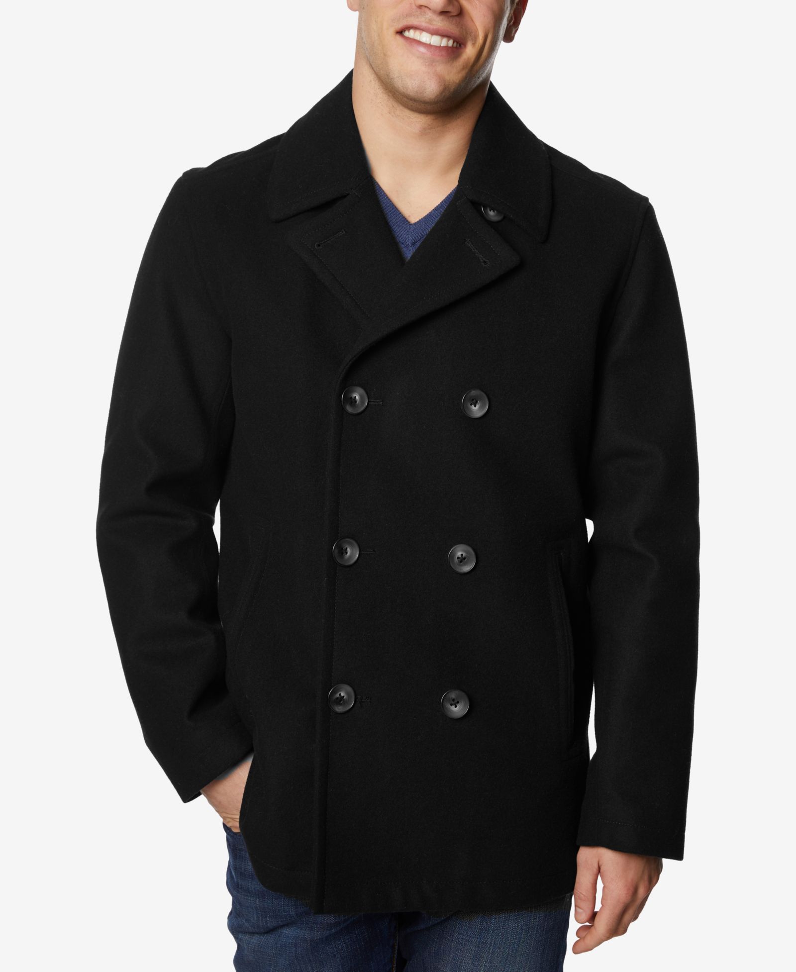 Nautica Men's Three-Button Peacoat