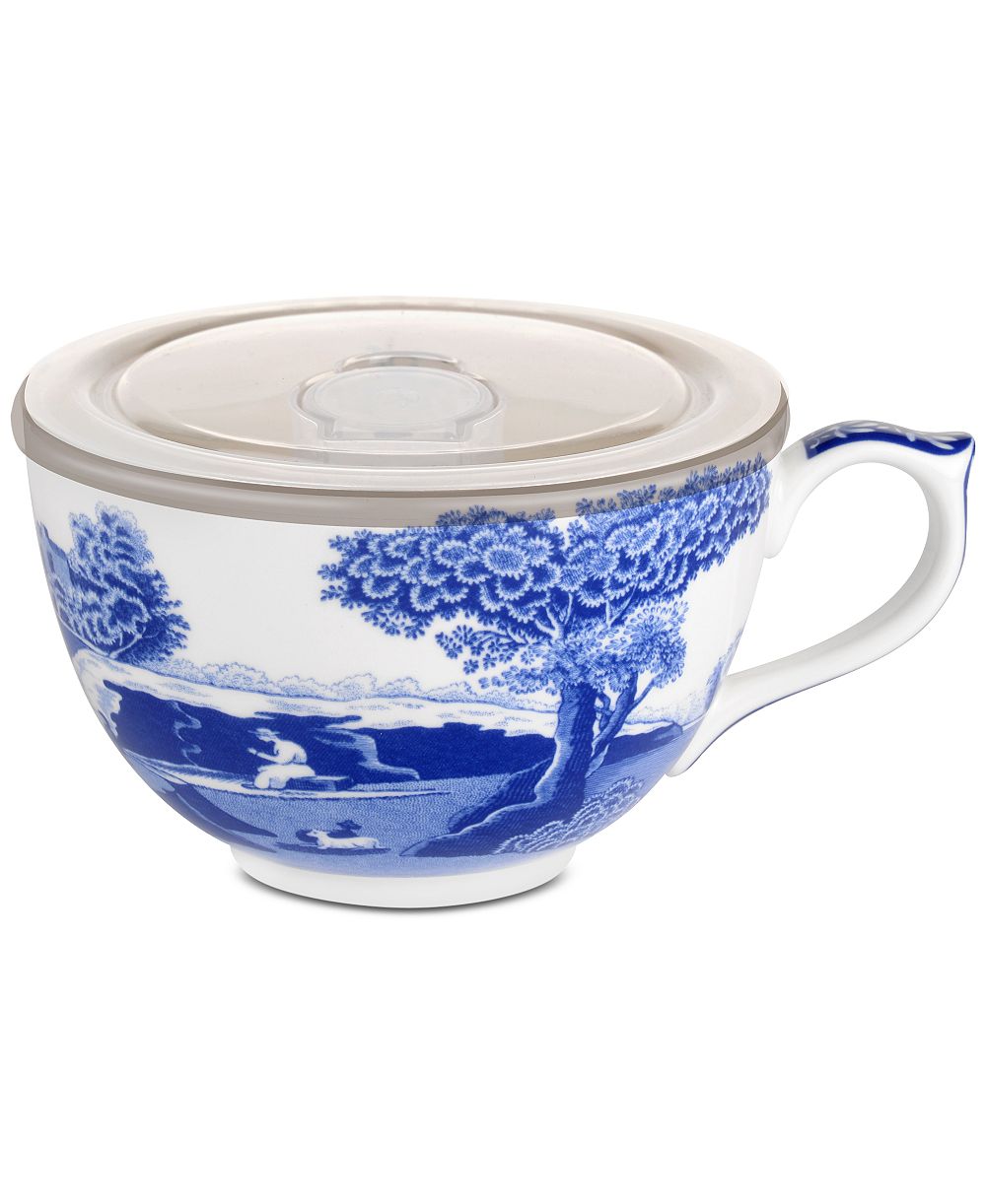 Spode большая кружка с крышкой Blue Italian