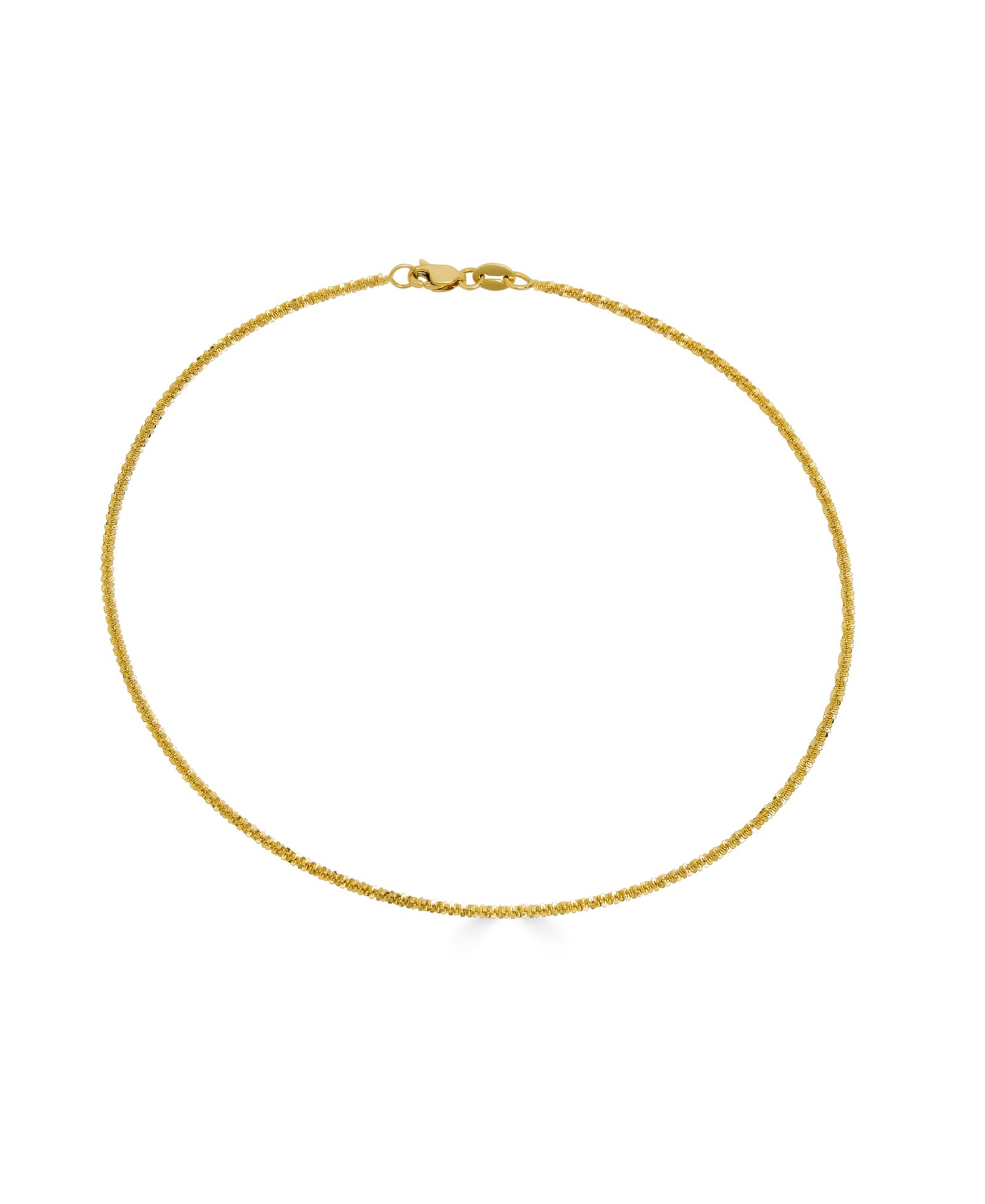 Браслет на лодыжку Sparkle Chain, 10" (1-1/2mm) в 14k Yellow Gold или 14k White Gold