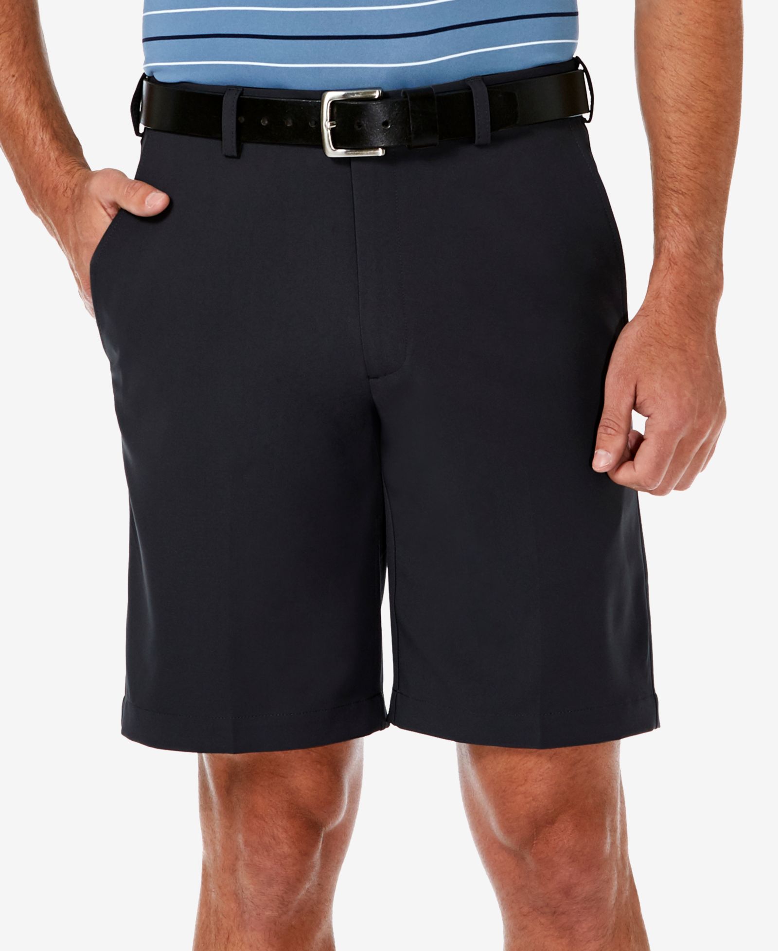 Haggar Men's Cool 18 PRO Flat Front Classic-Fit 9.5" Shorts